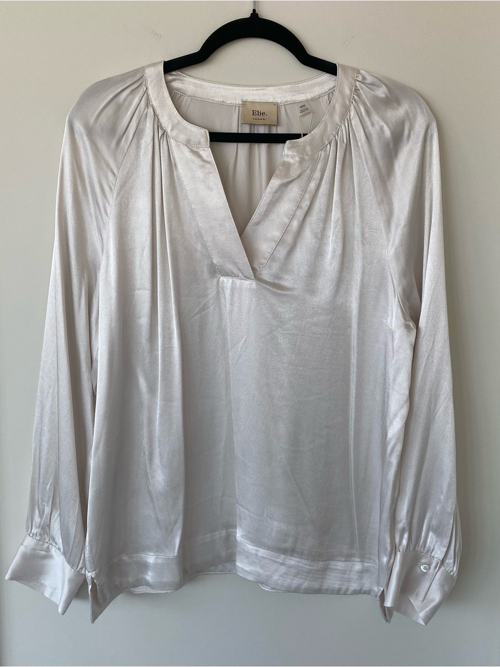 NWT Elie Tahari Ivory Long-Sleeve Blouse